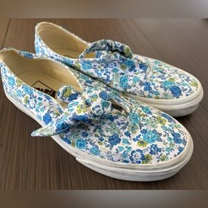 Vans Slip On Blue/white Floral Women Size US 7.5